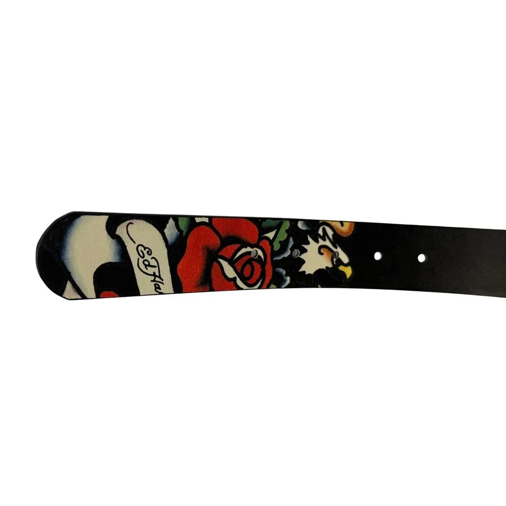 Ed Hardy Belt Mens 34 Tattoo Graphic NWT